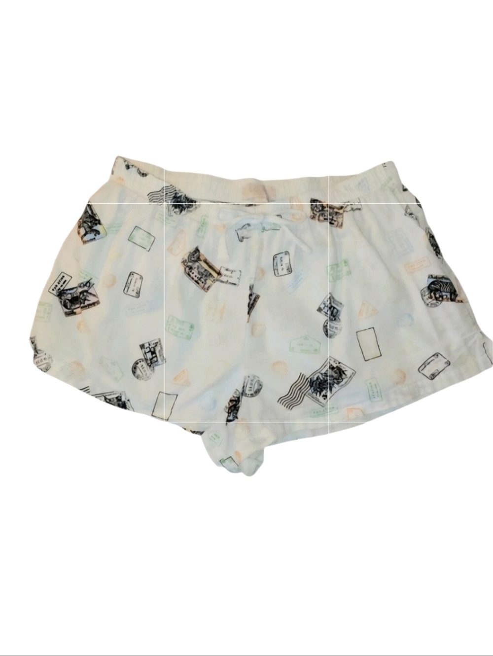 Love By Gap "Postage Stamp" 100% Cotton Poplin Sleep Shorts Size Med